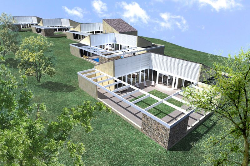 Vue d'ensemble du projet groupement d'habitation